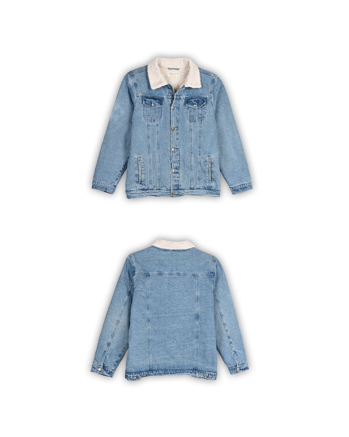 VINTAGE SHERPA DENIM JACKET - L