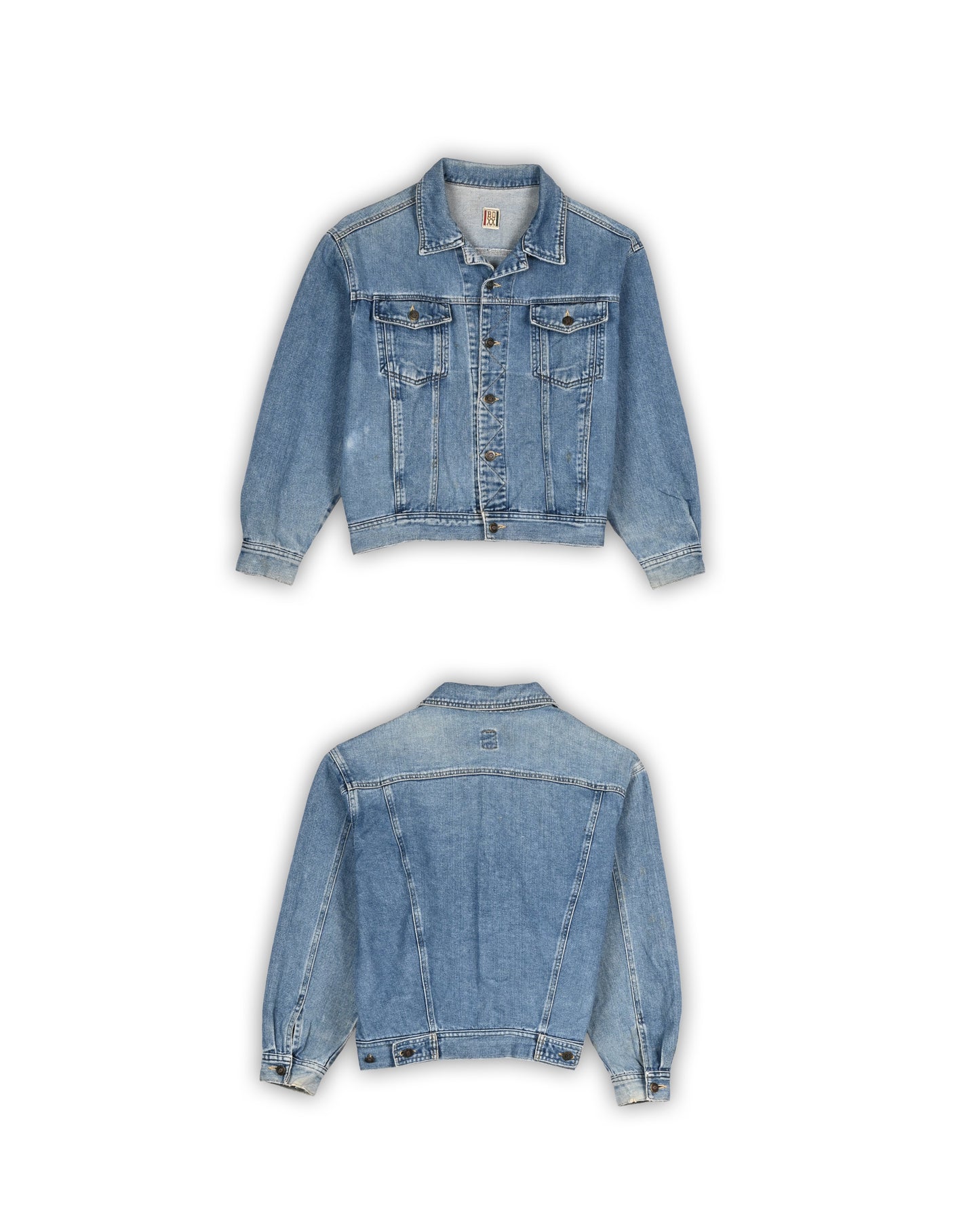 VINTAGE CROP FIT DENIM JACKET - S