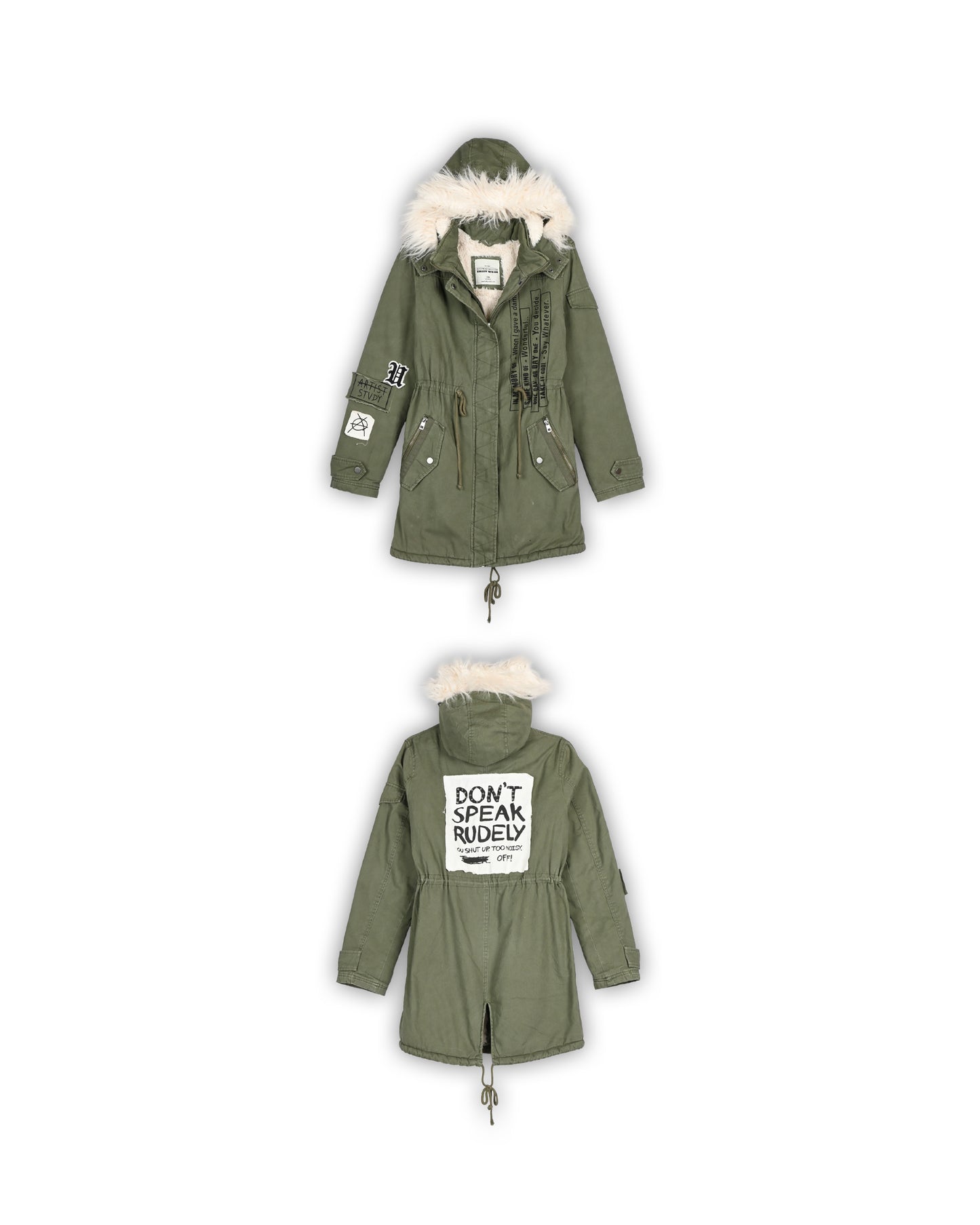 90'S TALLY WEIJL WOMEN'S LONG JACKET - S