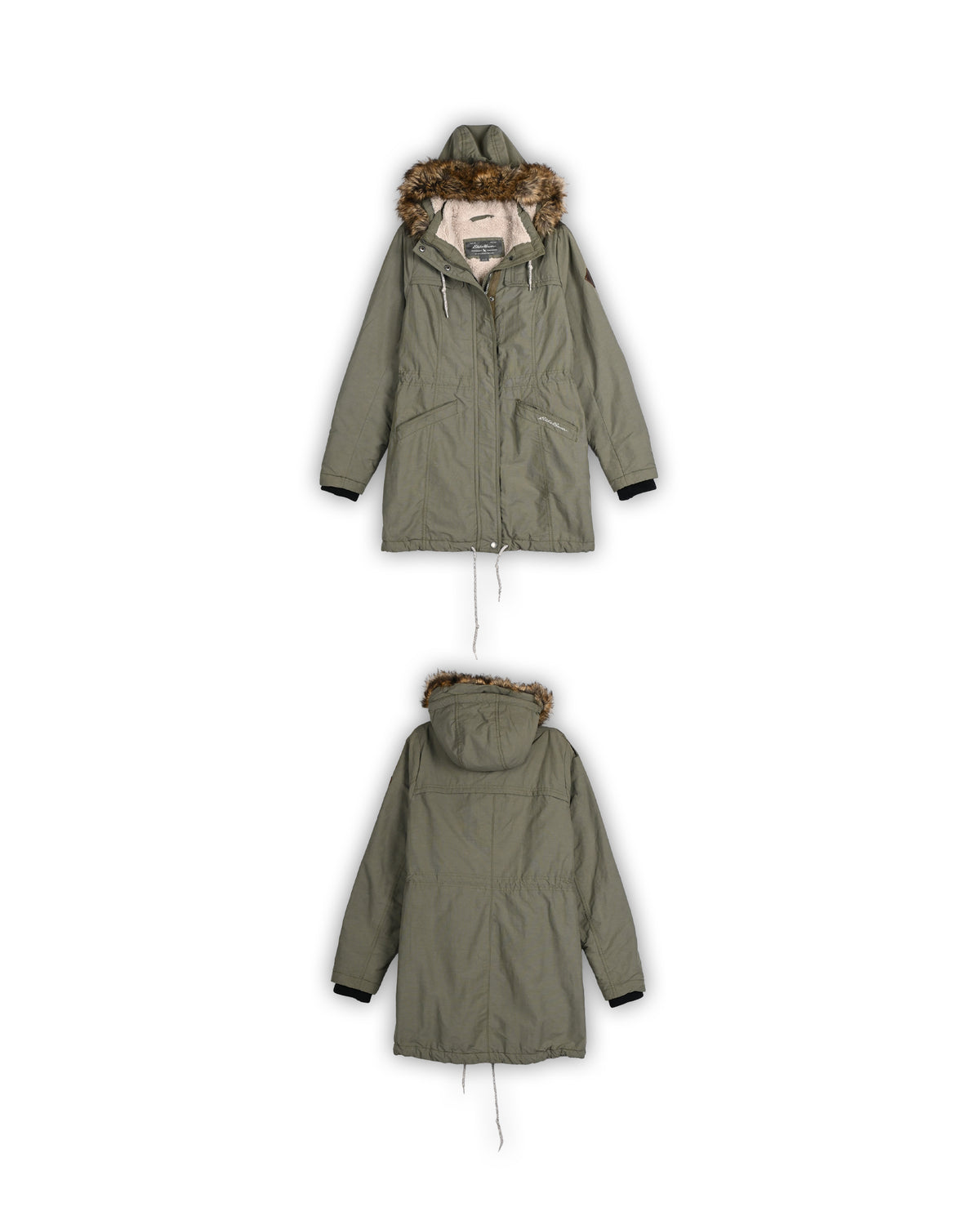 EDDIE BAUER FUR-LINED HOODED PARKA - S