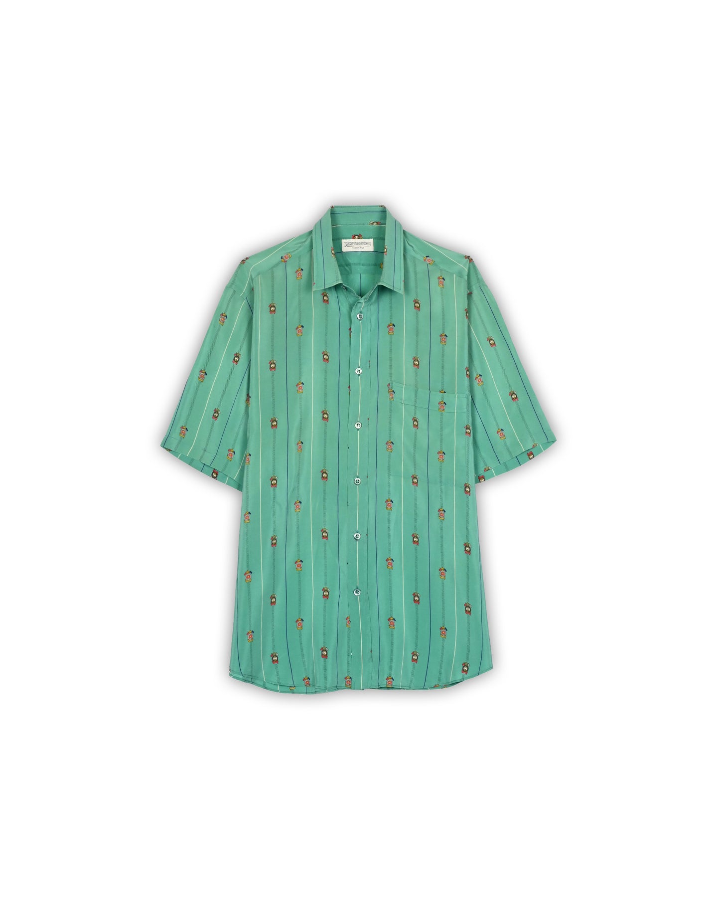 VINTAGE 100% SILK SHIRT - L