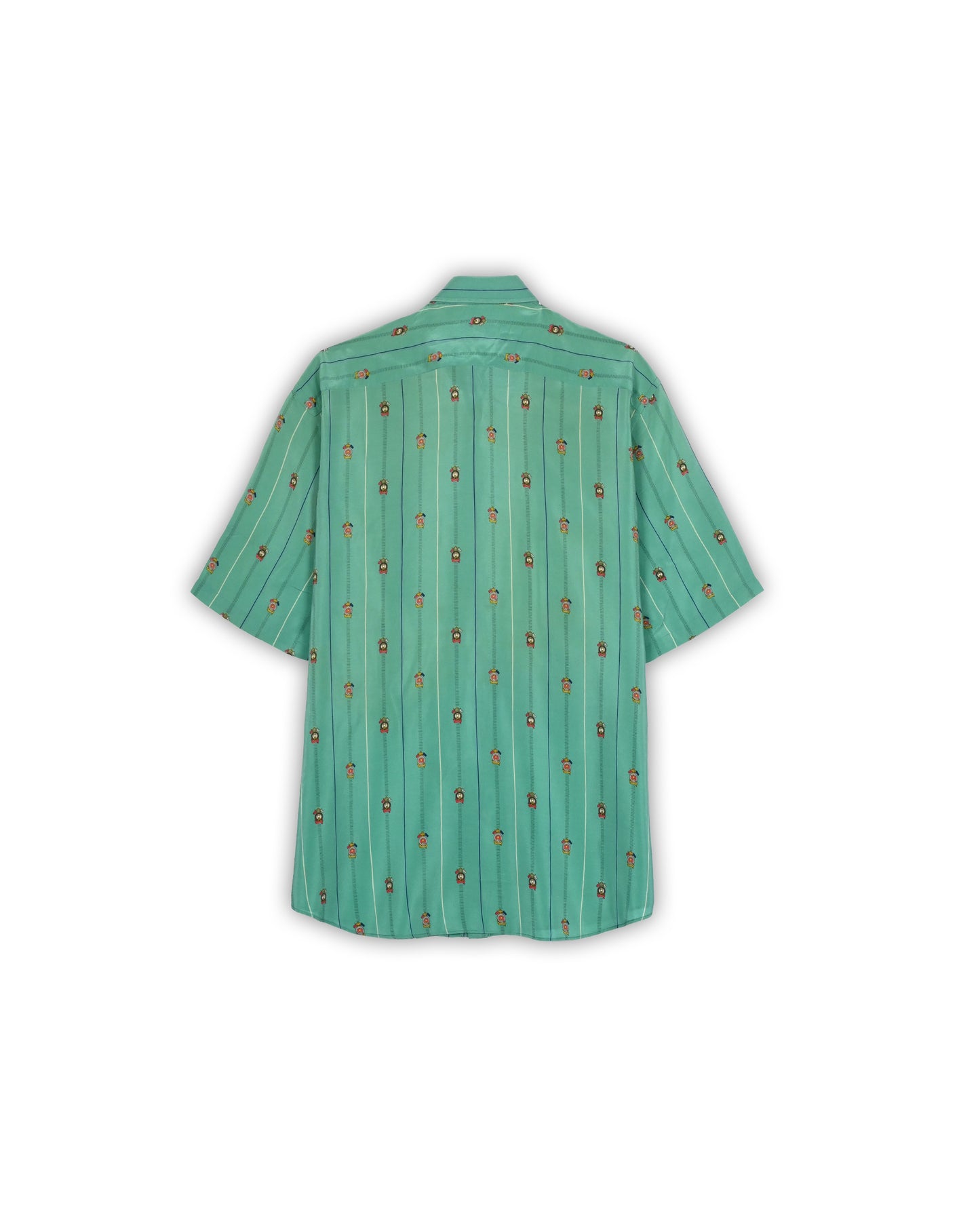 VINTAGE 100% SILK SHIRT - L
