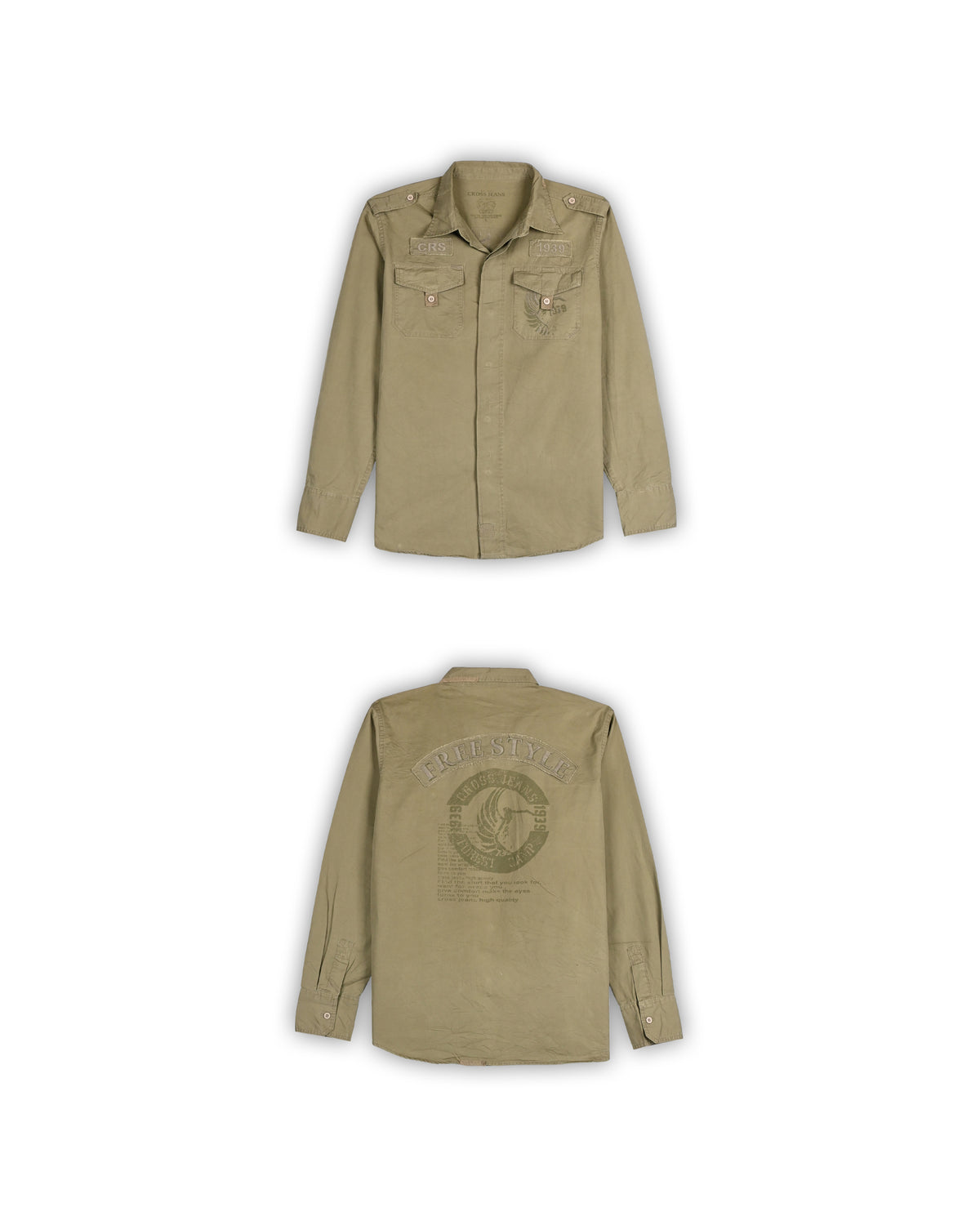 CROSS JEANS VINTAGE MILITARY FIELD SHIRT - S