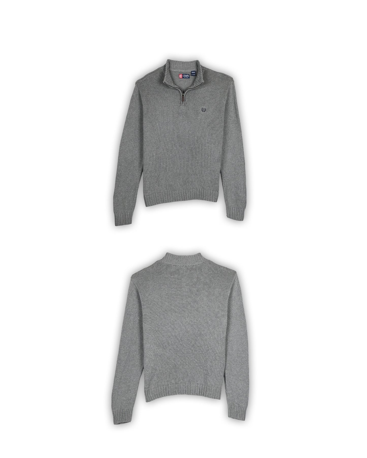 CHAPS QUARTER-ZIP KNIT - XL