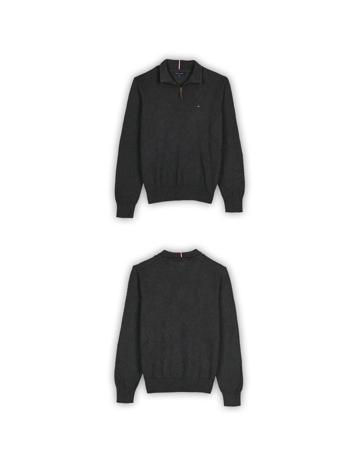TOMMY HILFIGER QUARTER-ZIP KNIT - L