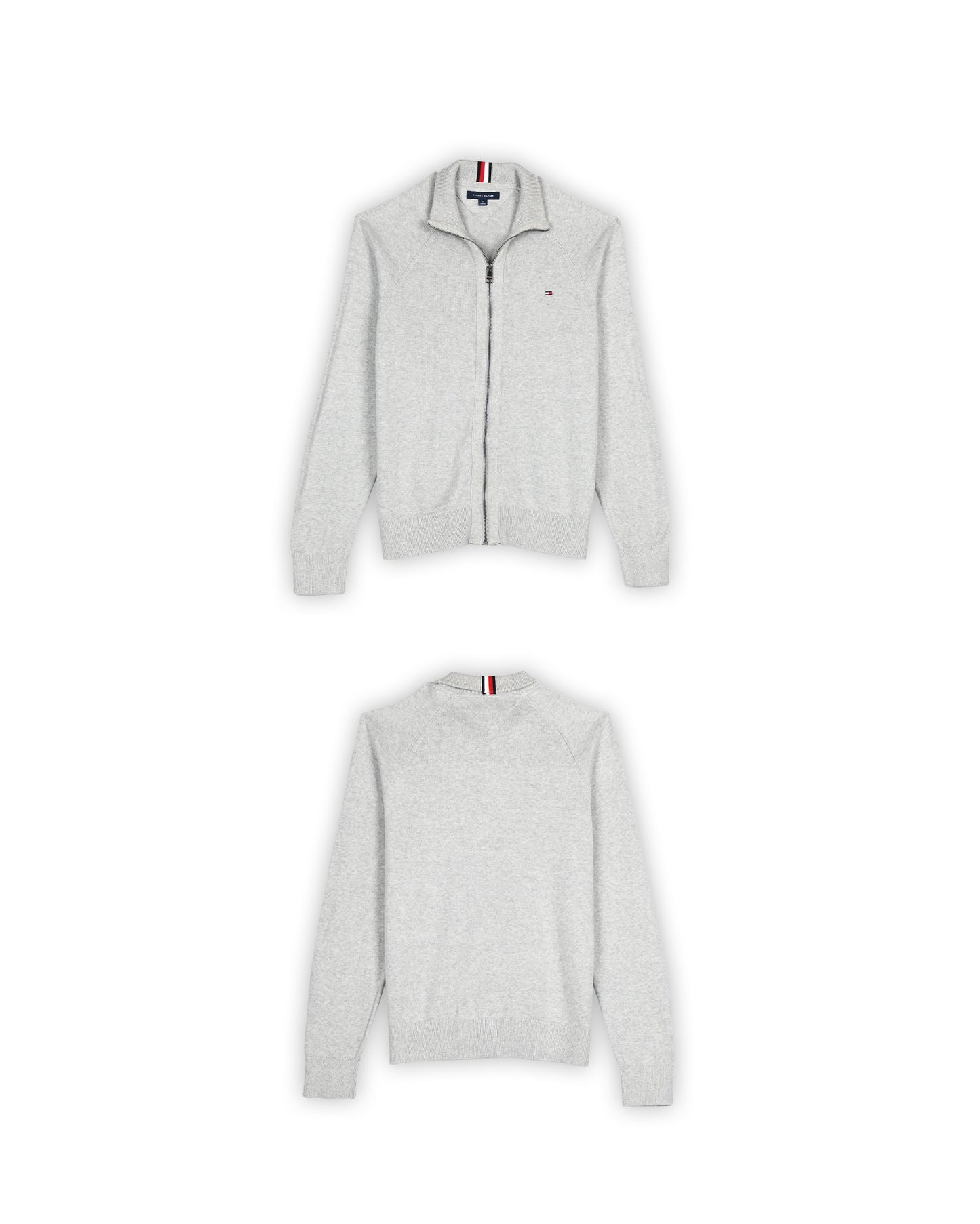 TOMMY HILFIGER ZIP-UP SWEATER - M
