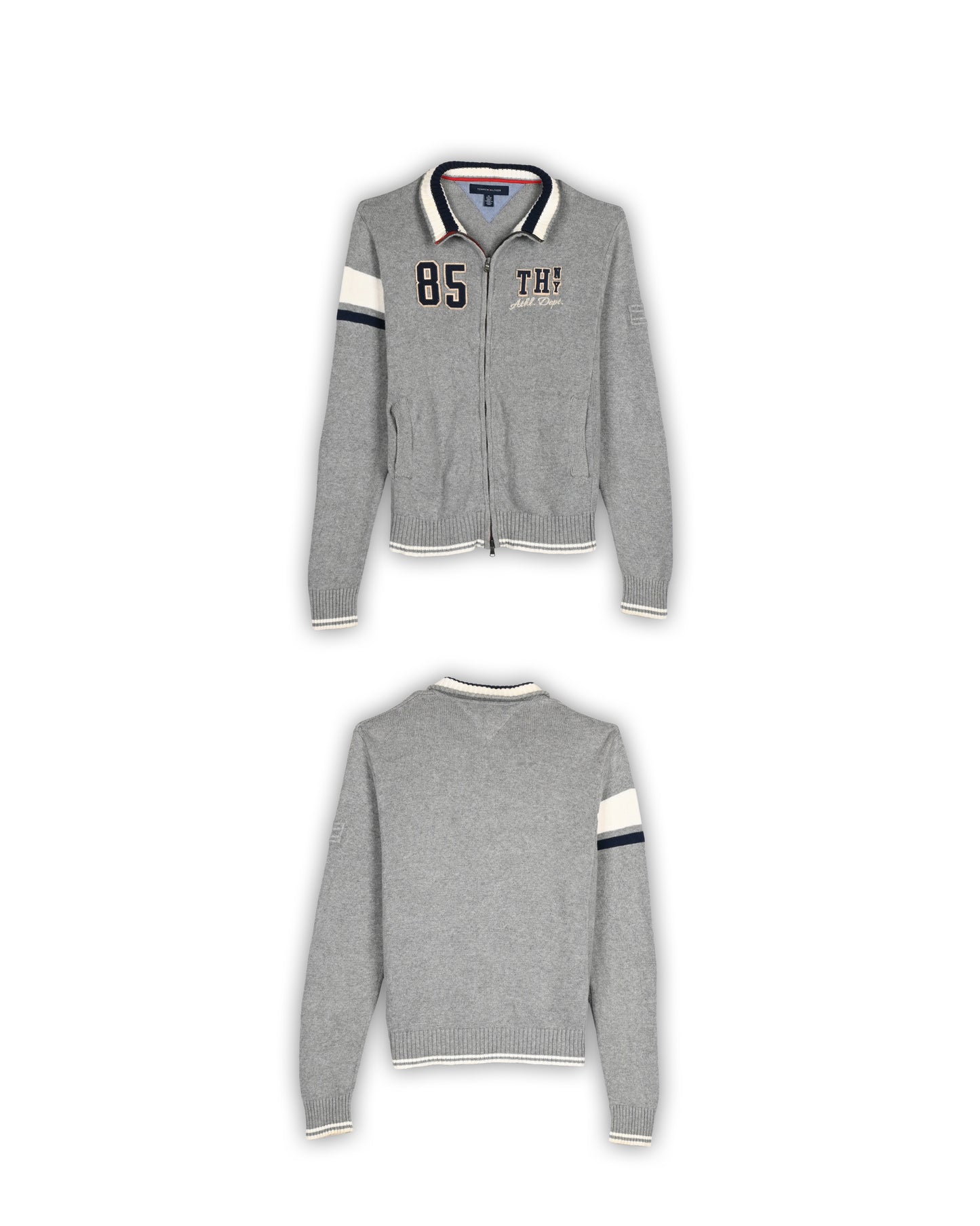 TOMMY HILFIGER ZIPPER SWEATER - XS