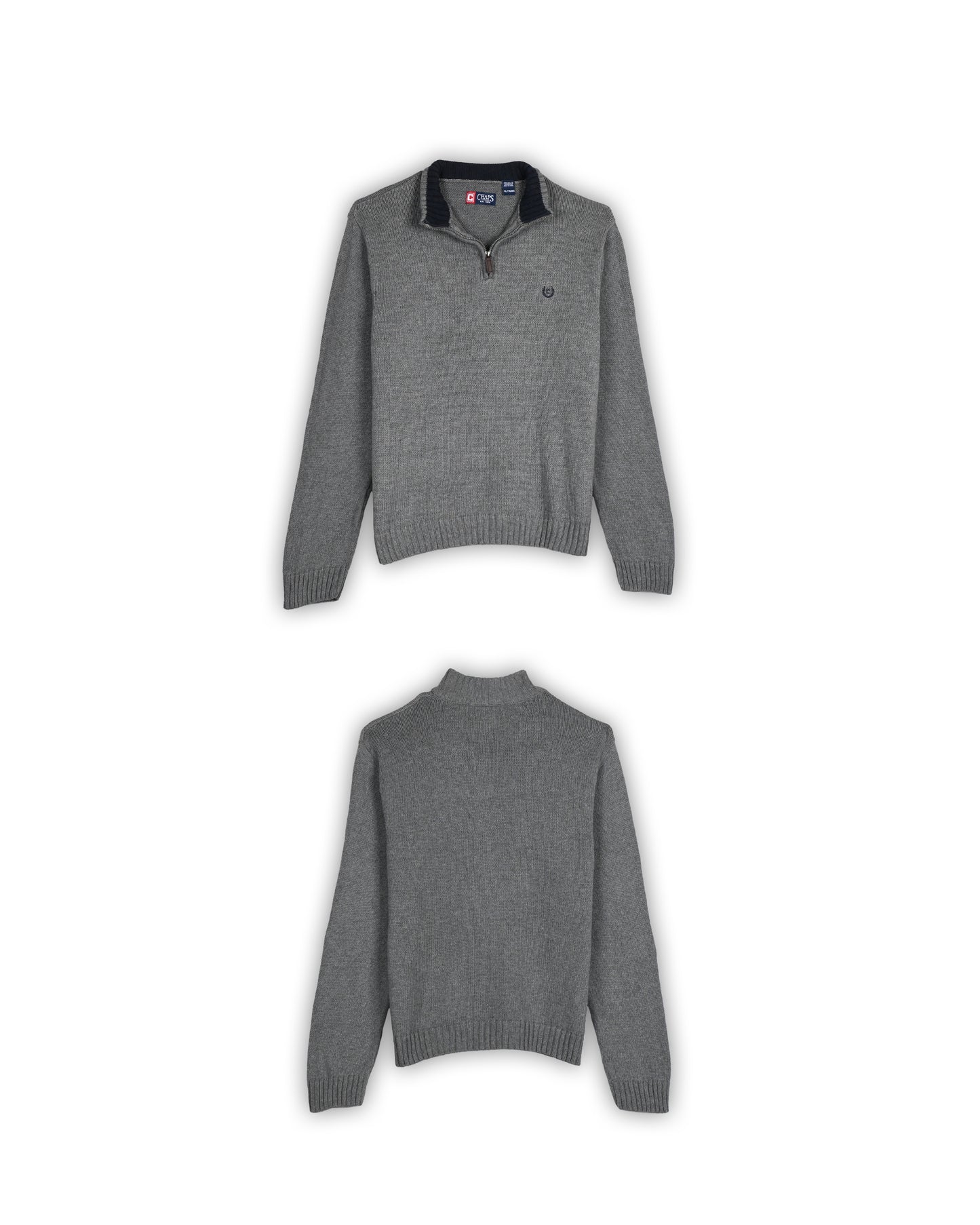 CHAPS QUARTER-ZIP KNIT - XXL