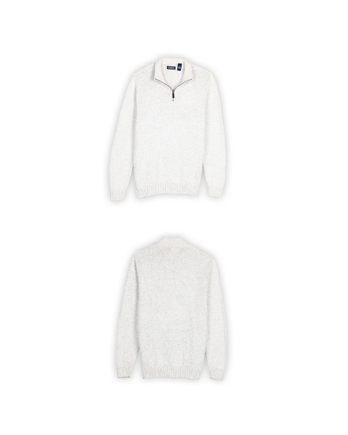 CHAPS QUARTER-ZIP KNIT - M