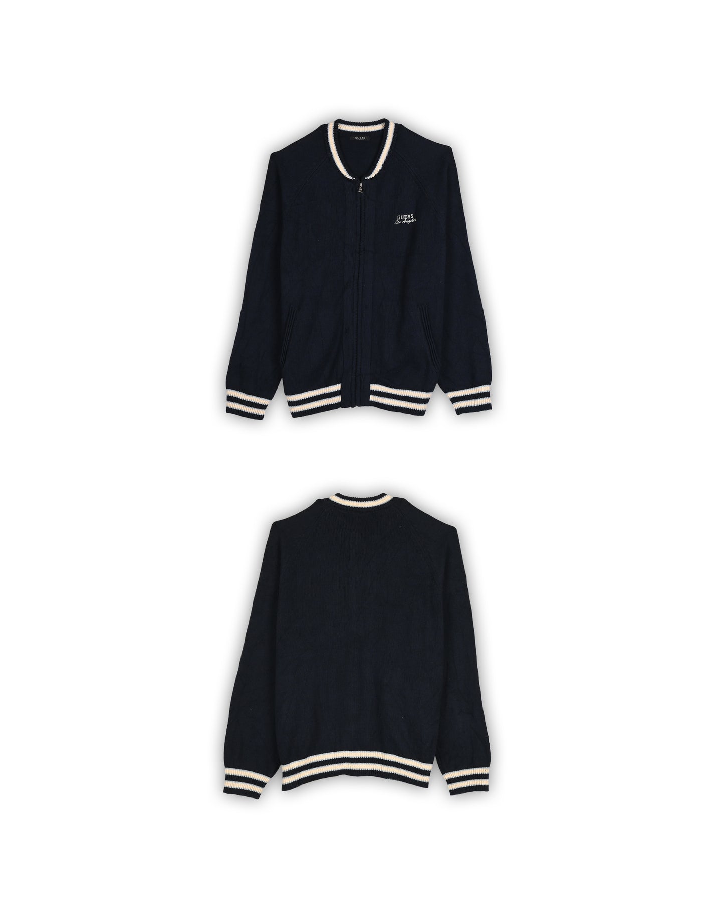 GUESS ZIPPER SWEATER - L