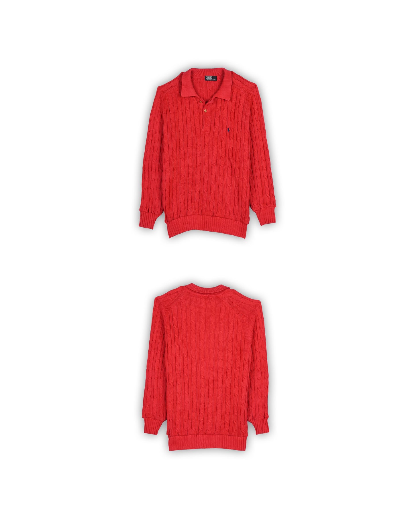 90'S POLO RALPH LAUREN CABLE KNIT - M