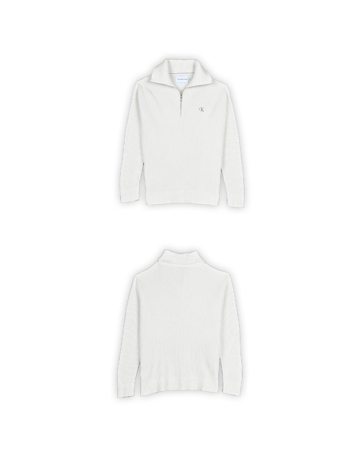 CALVIN KLEIN JEANS QUARTER-ZIP KNIT - M