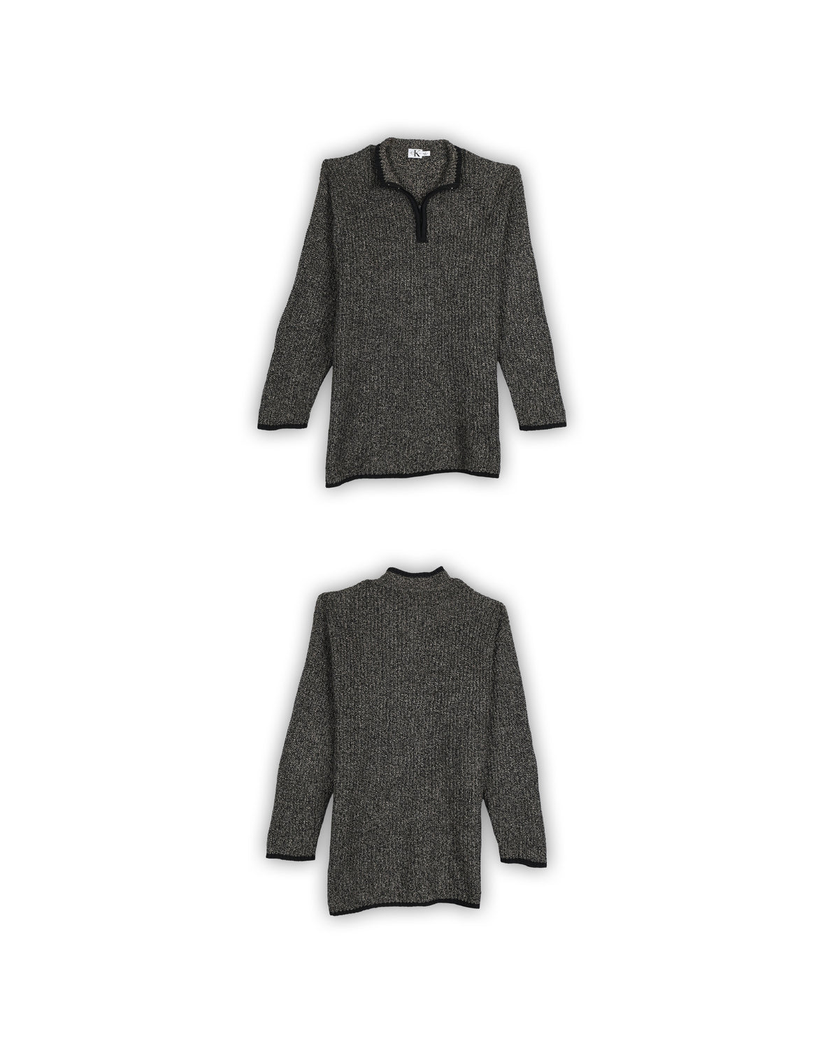 CALVIN KLEIN JEANS QUARTER-ZIP KNIT - L