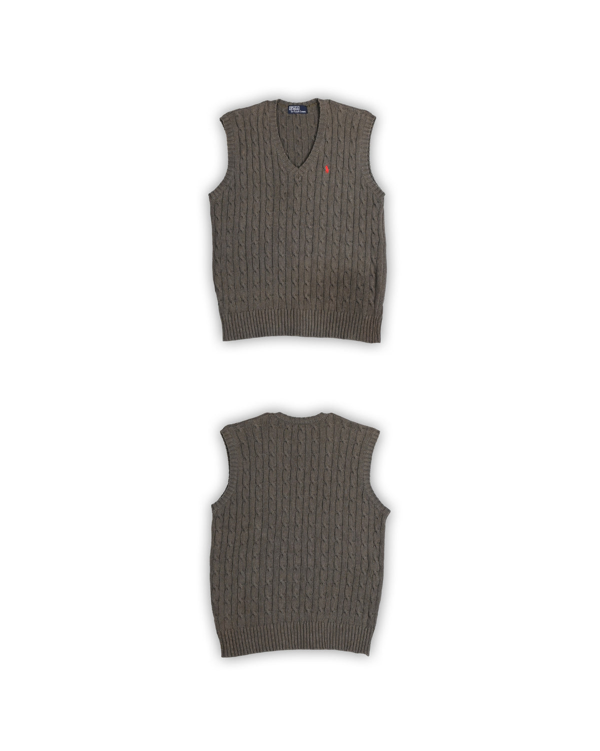 POLO RALPH LAUREN CABLE KNIT VEST - S