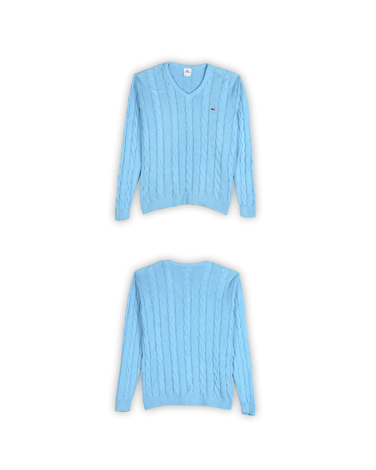 LACOSTE CABLE KNIT SWEATER - L