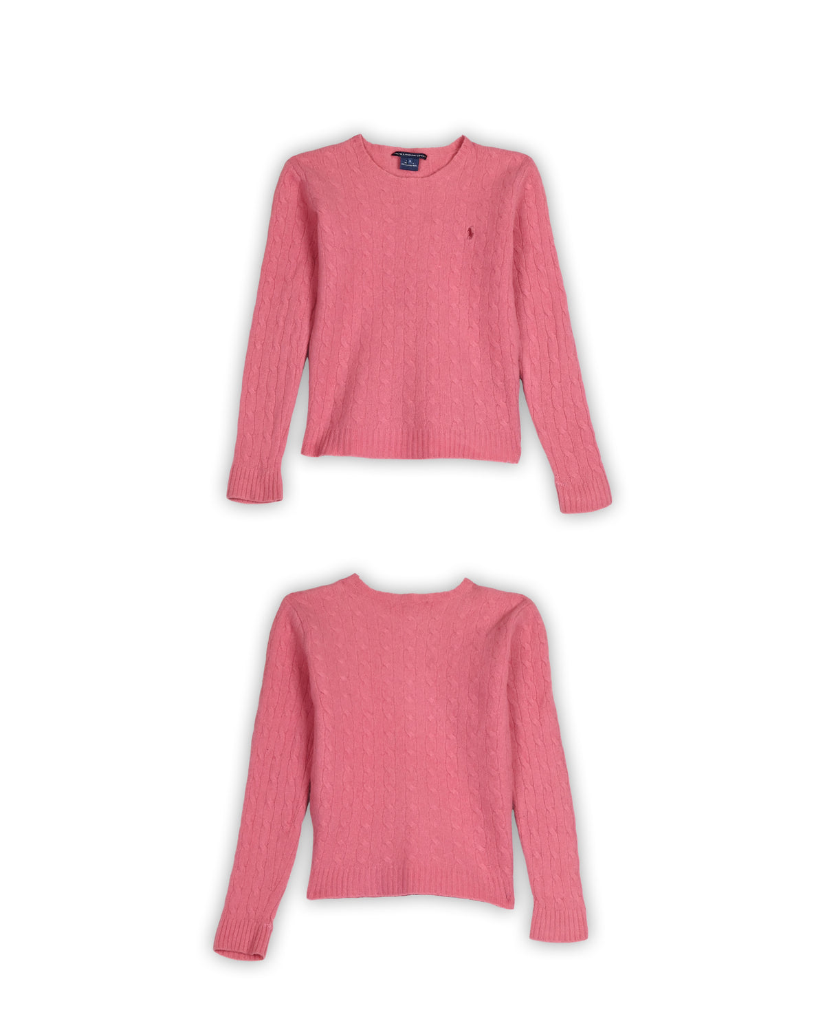 POLO RALPH LAUREN LAMBSWOOL WOMEN'S CABLE KNIT - M