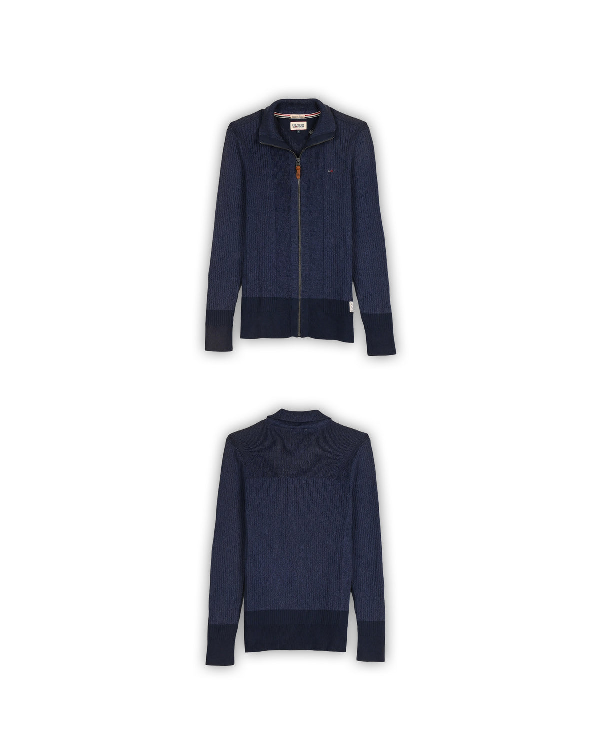 TOMMY HILFIGER FULL-ZIP SWEATER - S