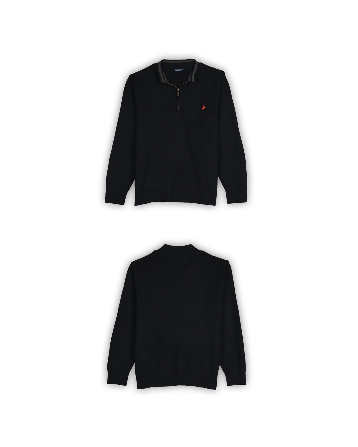 BEVERLY HILLS POLO CLUB QUARTER-ZIP KNIT - L