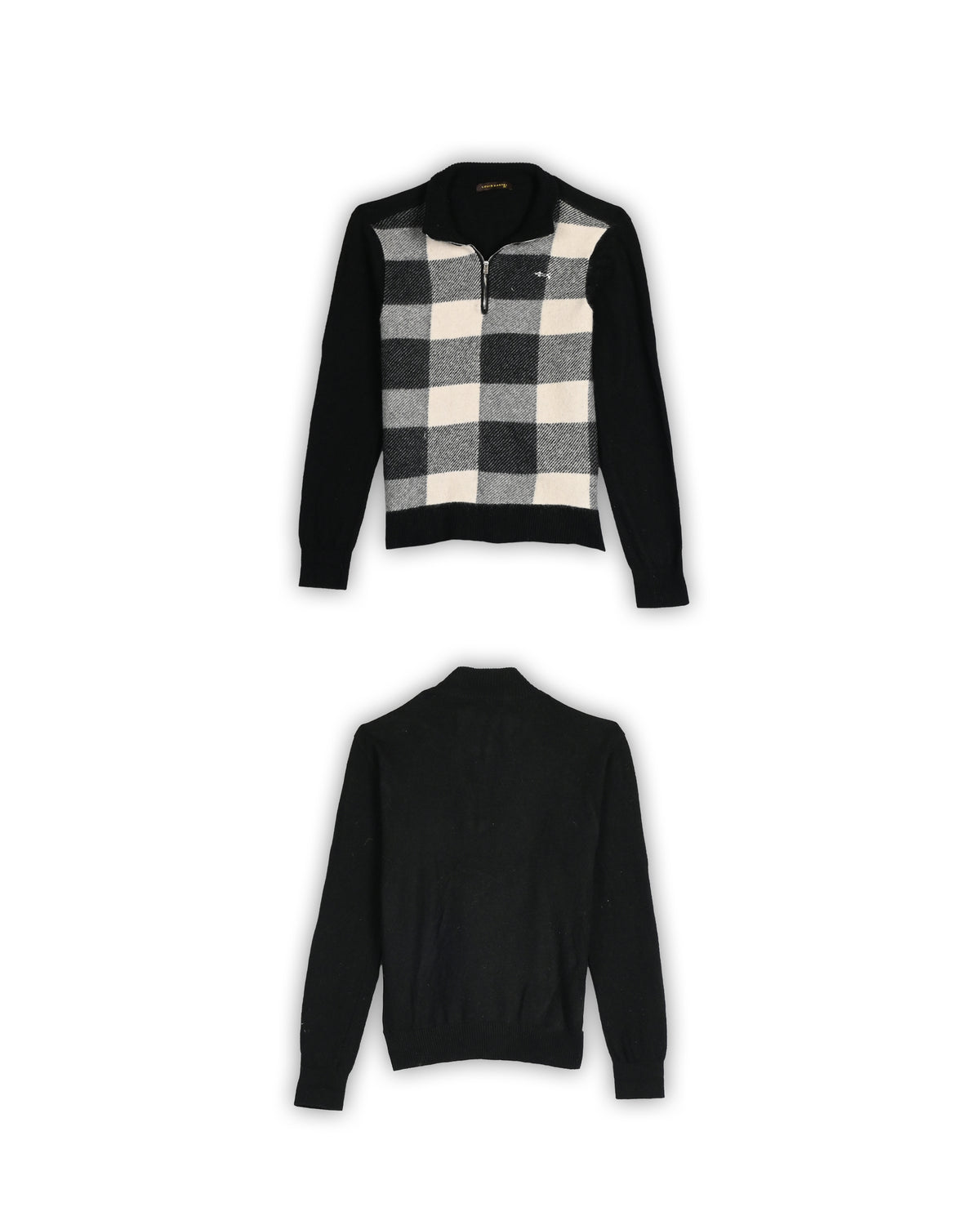 LOUIS CASTEL QUARTER-ZIP KNIT SWEATER - XS