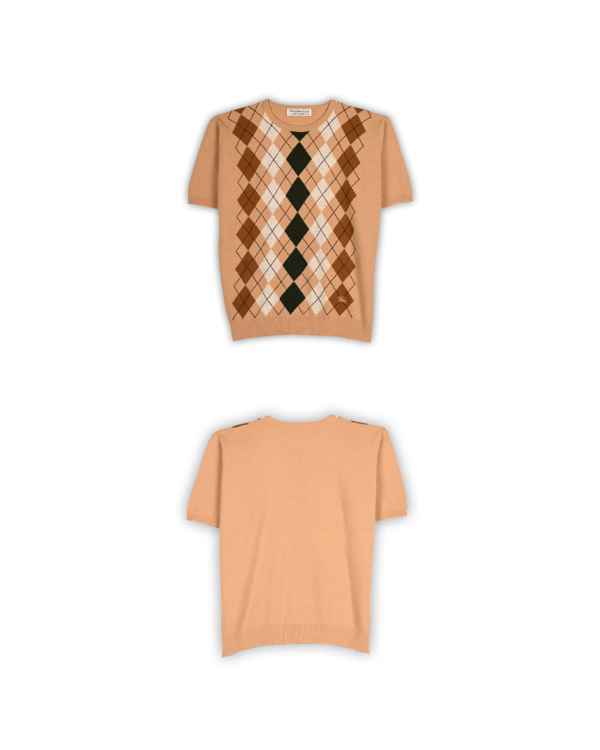 90'S BURBERRY KNITTED T-SHIRT - M