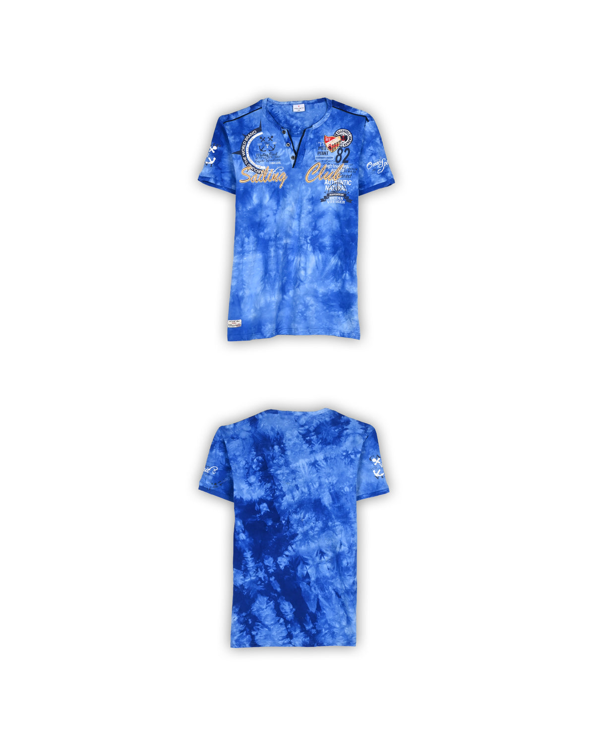 90'S VIOLENTO TIE-DYE HENLEY T-SHIRT - XXL