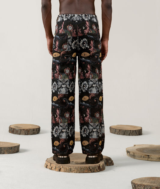 OCULUS-SINISTER JACQUARD PANTS