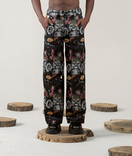 OCULUS-SINISTER JACQUARD PANTS