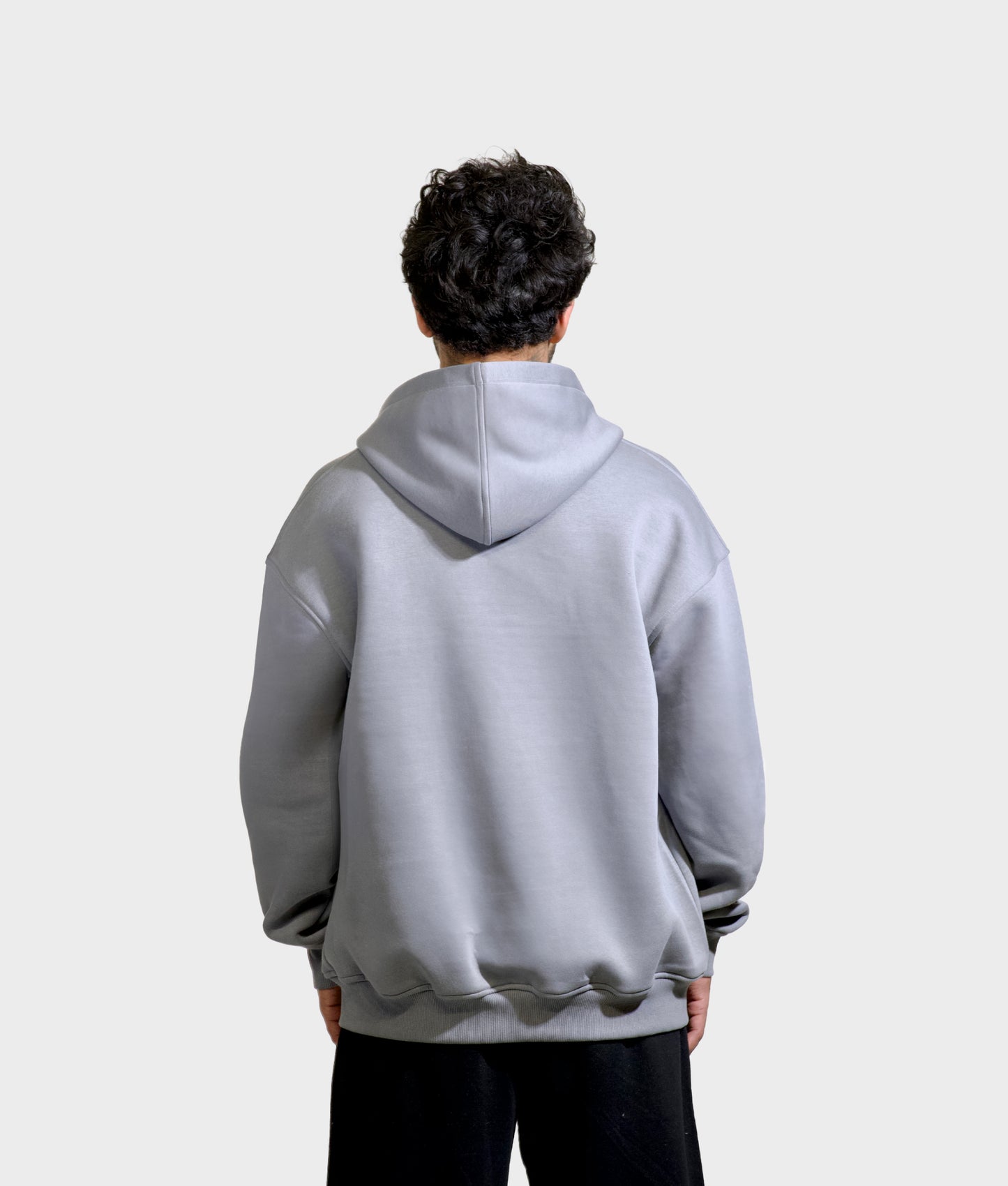 BASIC ZIP UP HOODIE - GREY