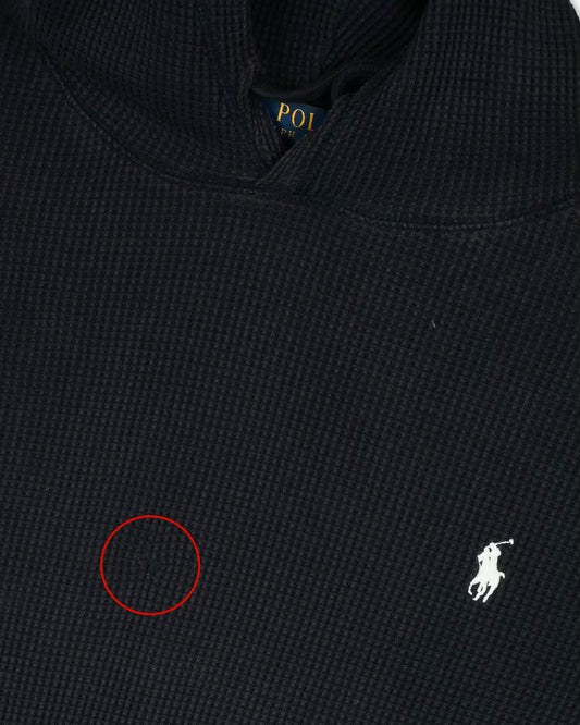 POLO RALPH LAUREN WAFFLE HOODIE - L