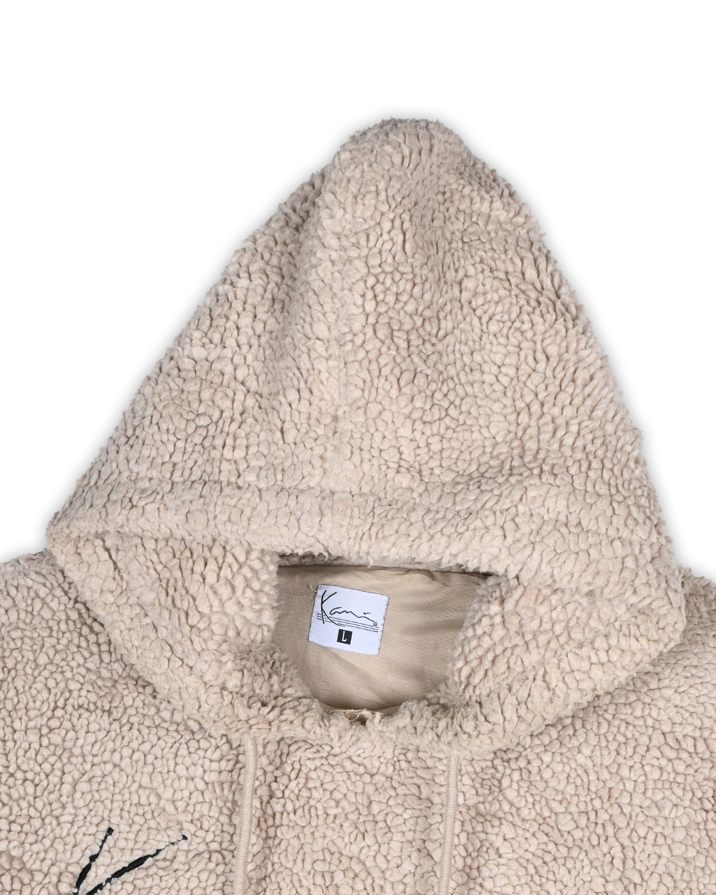 KARL KANI SIGNATURE TEDDY HOODIE - L