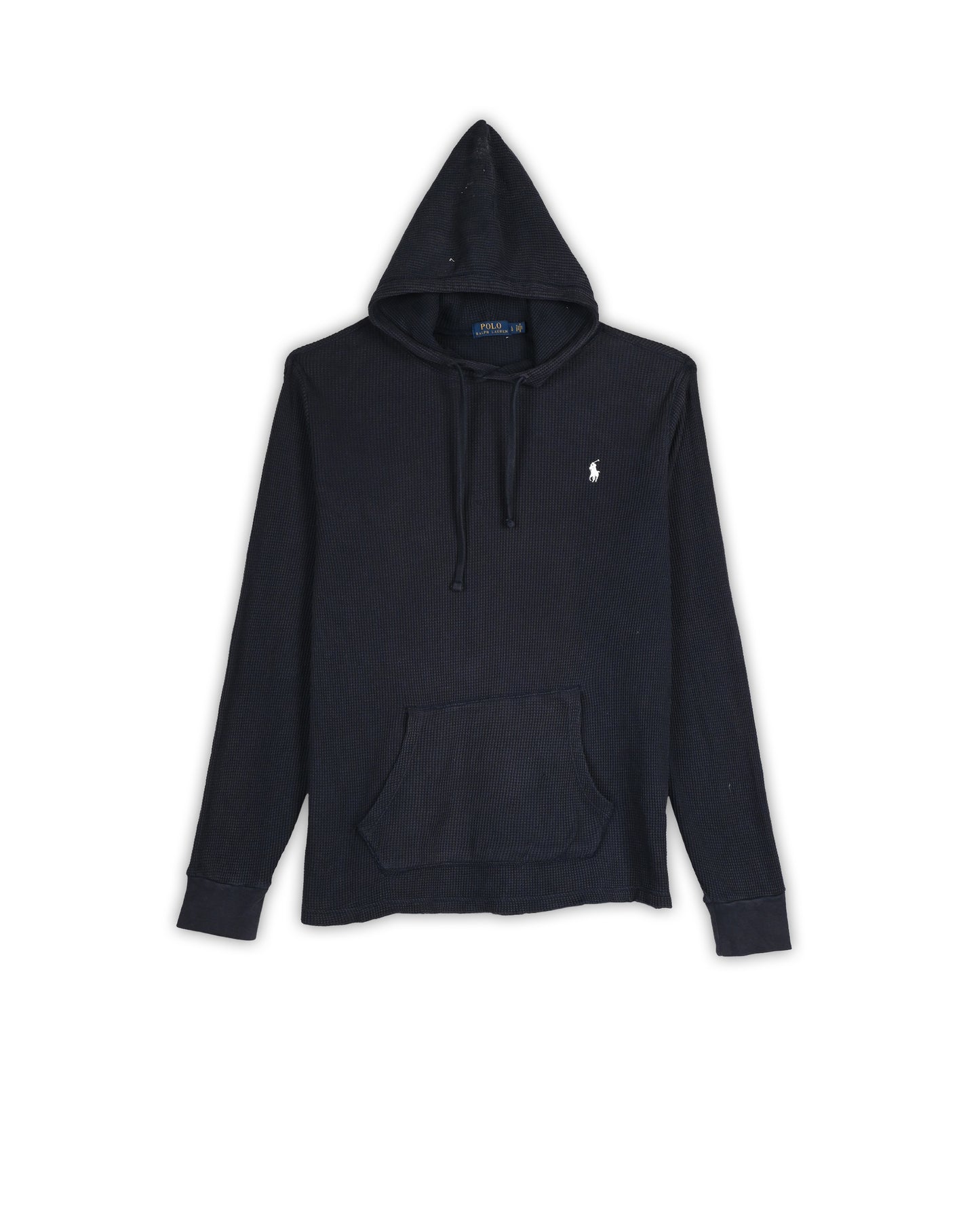 POLO RALPH LAUREN WAFFLE HOODIE - L