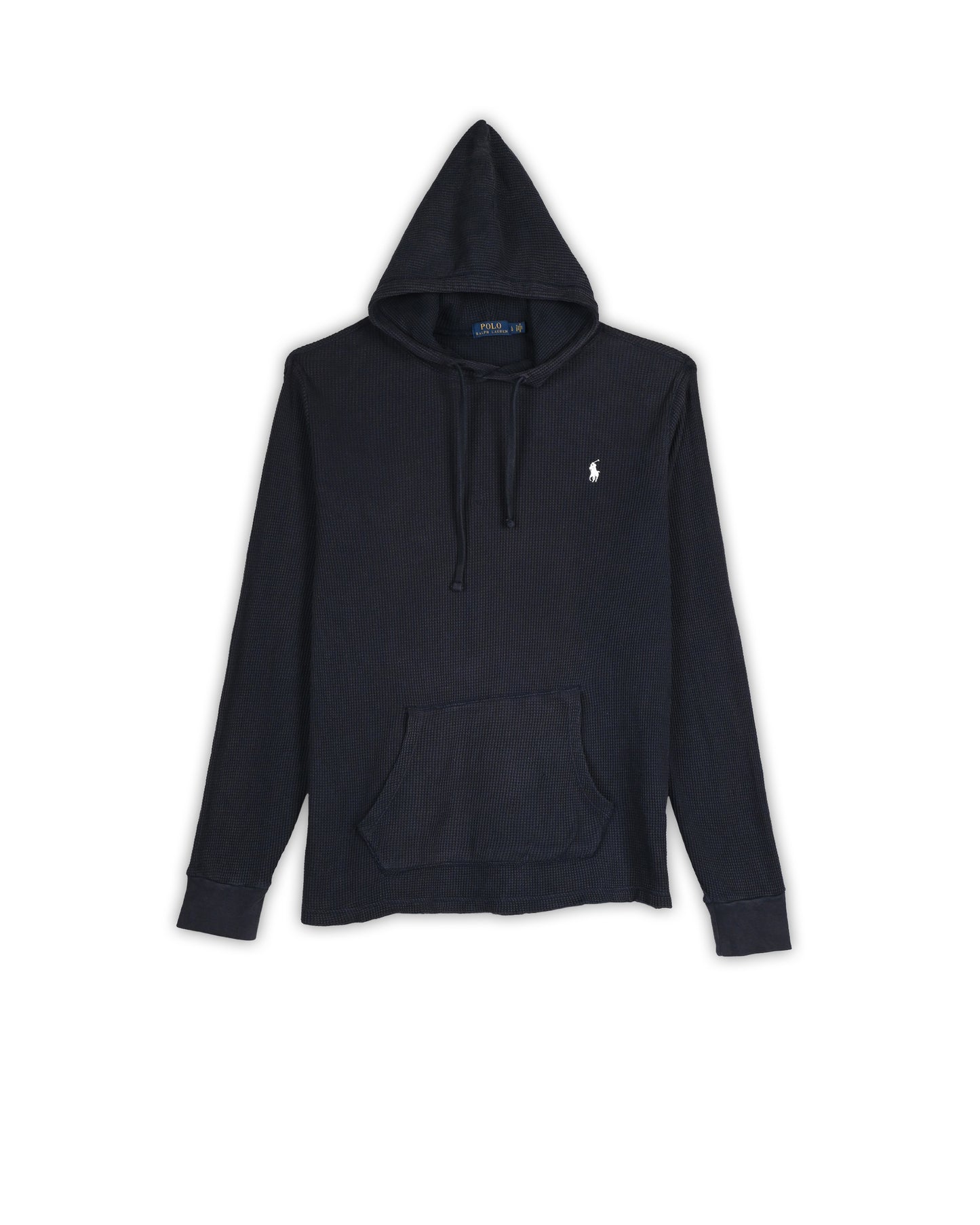 POLO RALPH LAUREN WAFFLE HOODIE - L