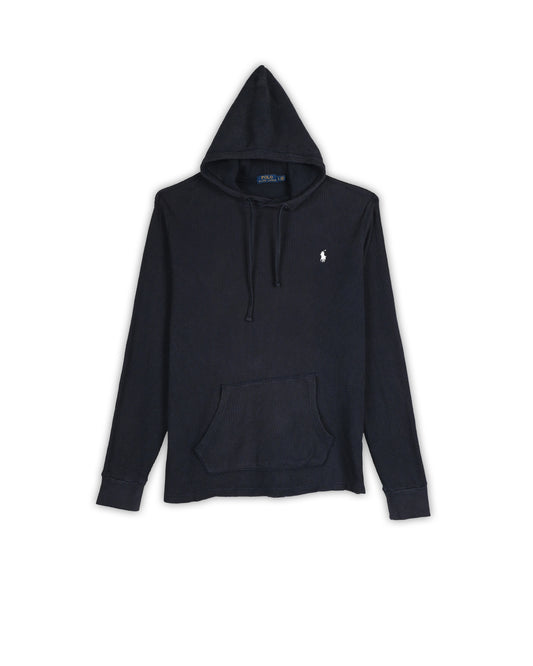 POLO RALPH LAUREN WAFFLE HOODIE - L