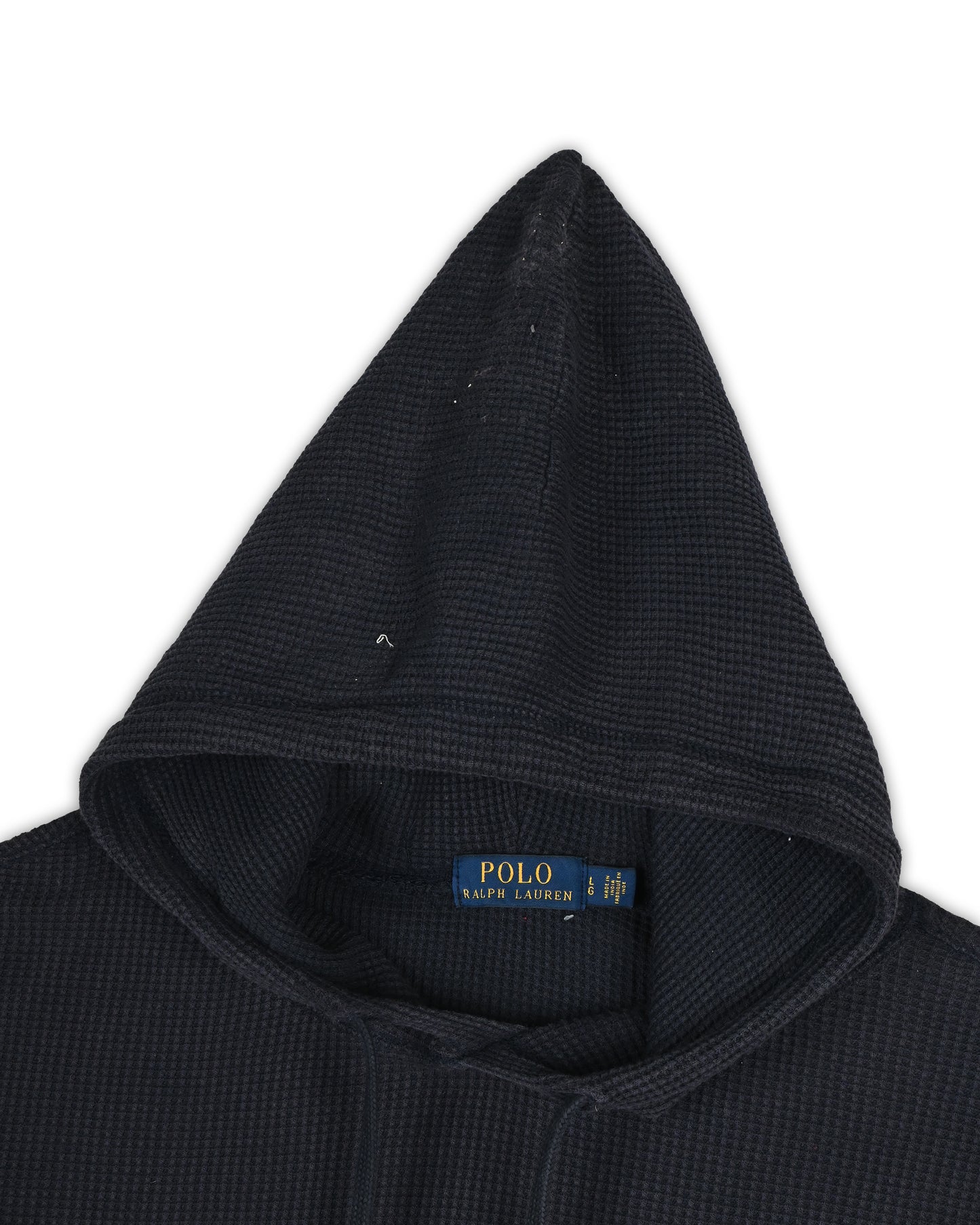 POLO RALPH LAUREN WAFFLE HOODIE - L
