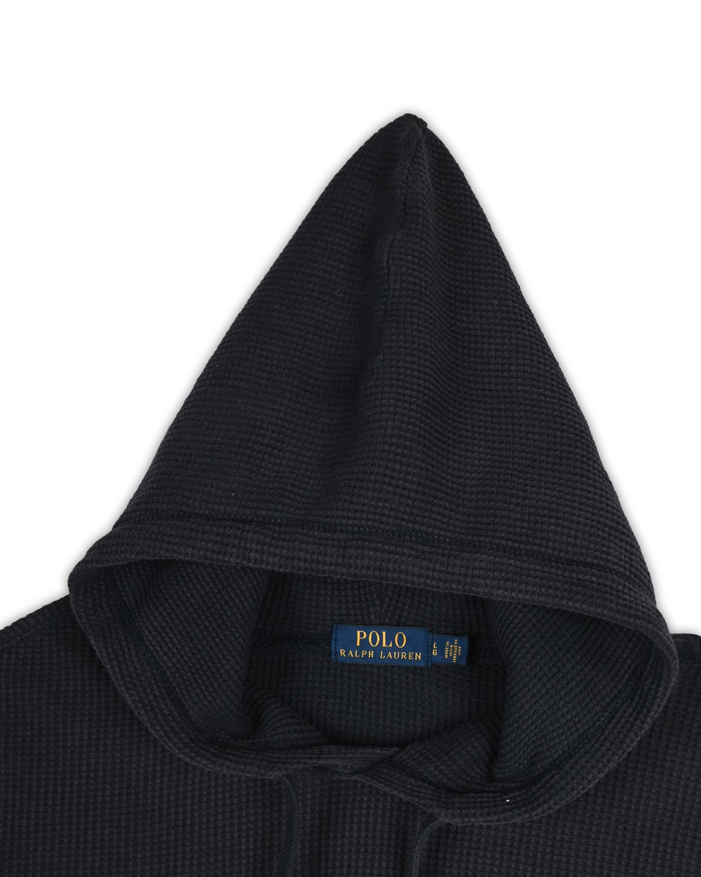 POLO RALPH LAUREN WAFFLE HOODIE - L
