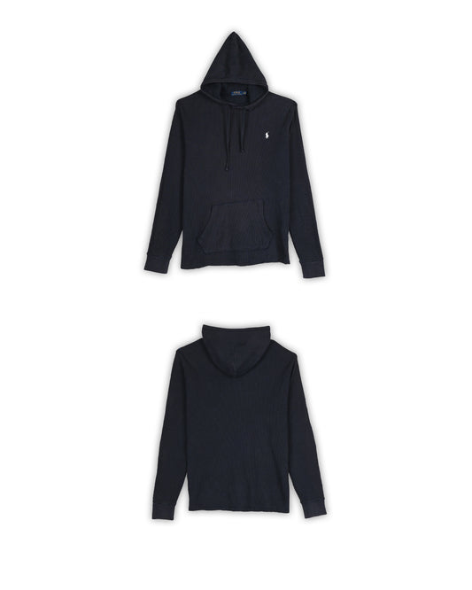 POLO RALPH LAUREN WAFFLE HOODIE - L