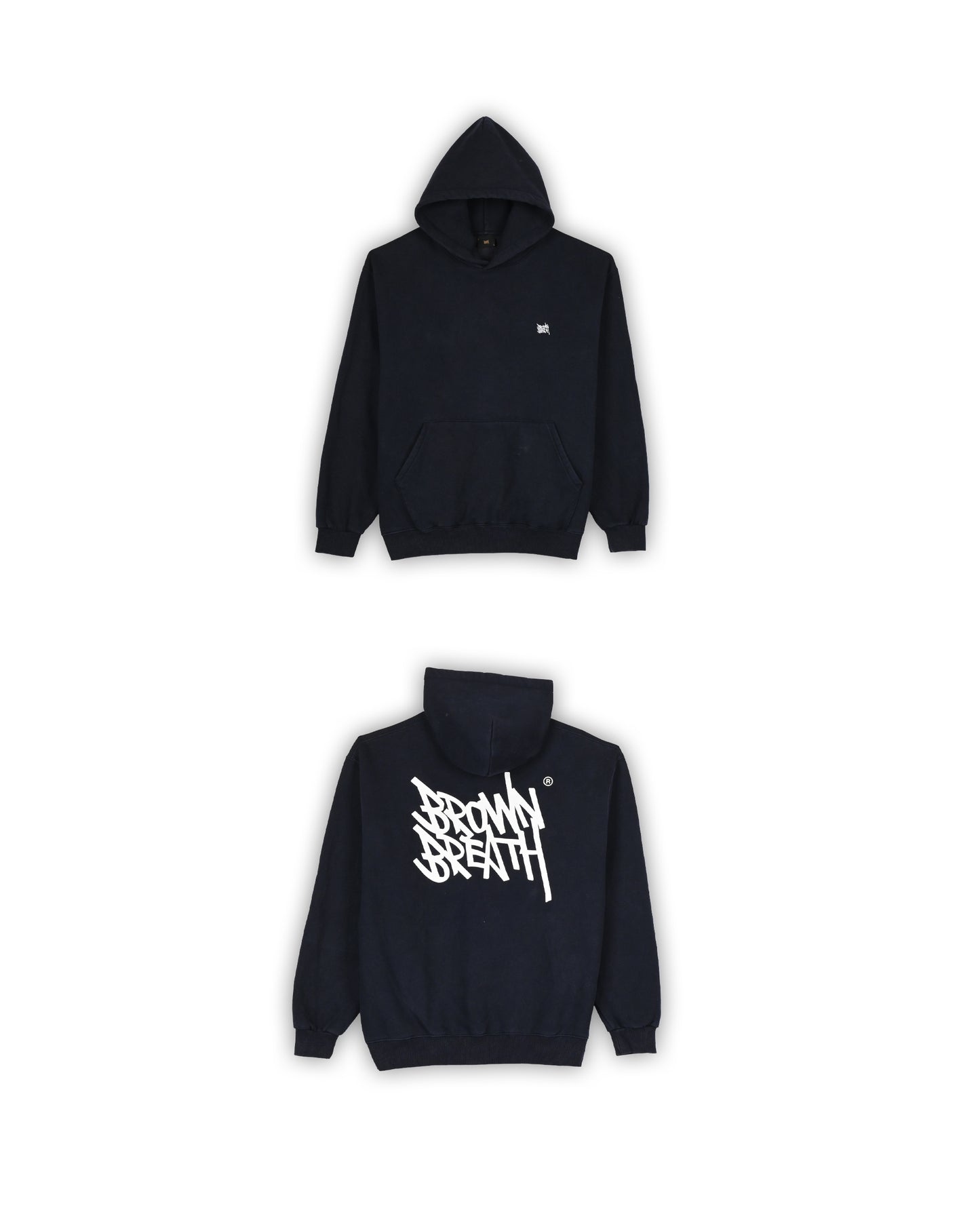 BROWN BREATH HOODIE - L