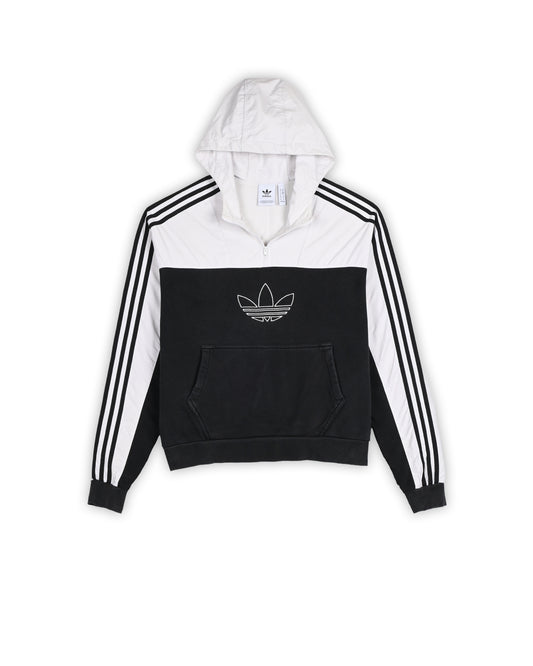ADIDAS WOMEN'S HOODED WINDBREAKER - M