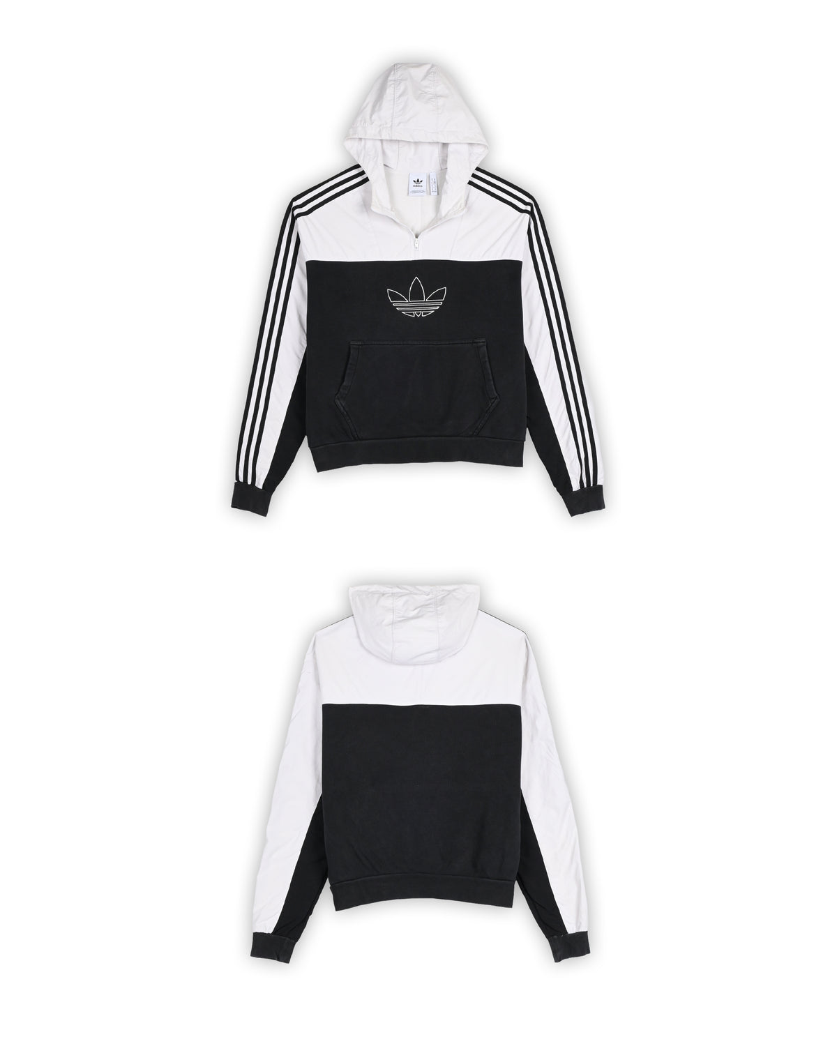 ADIDAS WOMEN'S HOODED WINDBREAKER - M