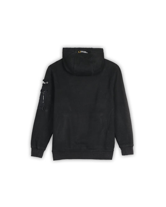 NATIONAL GEOGRAPHIC BLACK UTILITY HOODIE - S