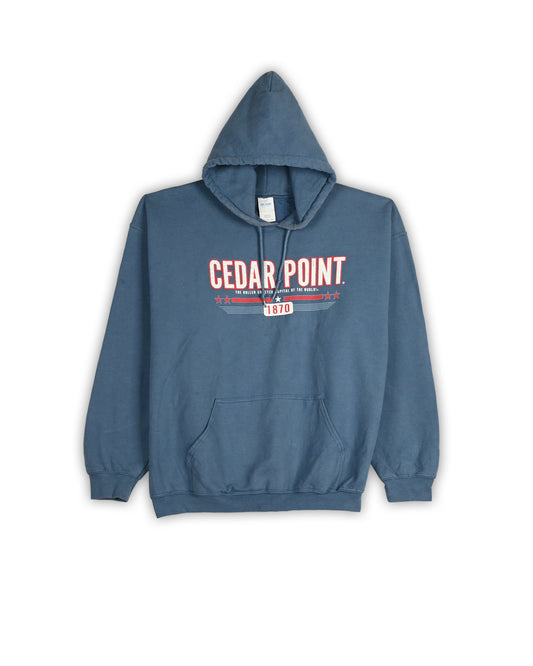 GILDAN CEDAR POINT VINTAGE GRAPHIC HOODIE - XL