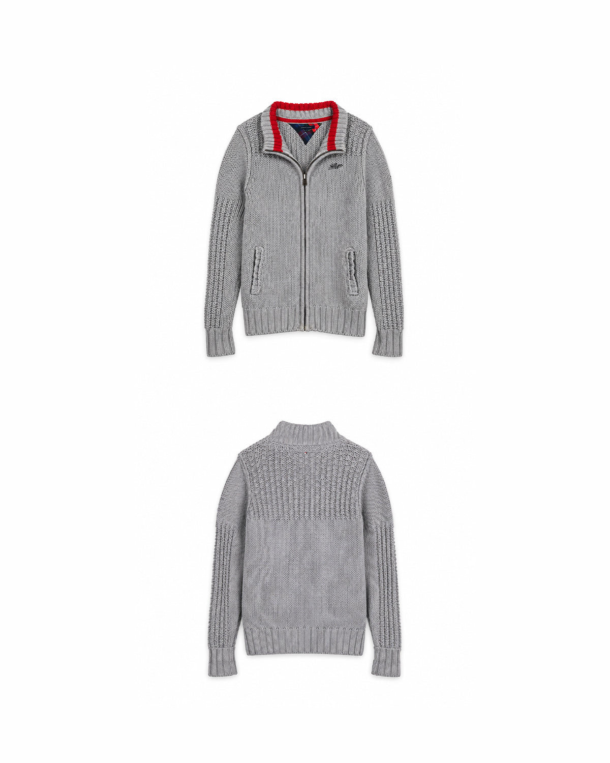 TOMMY HILFIGER ZIPPER SWEATER - S