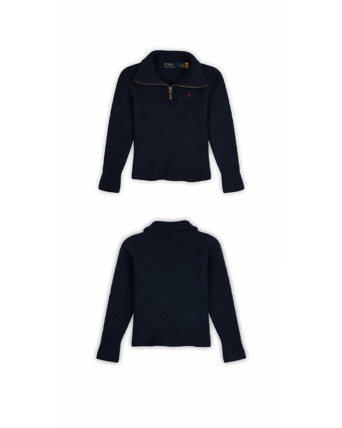 POLO RALPH LAUREN WOMEN'S WOOLEN QUARTER-ZIP KNIT - L