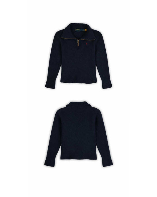 POLO RALPH LAUREN WOMEN'S WOOLEN QUARTER-ZIP KNIT - L