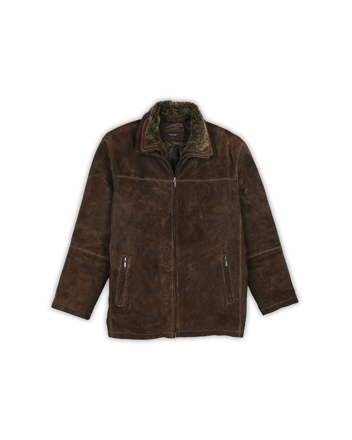 EMILIO CORALI HEAVY SUEDE JACKET - XL