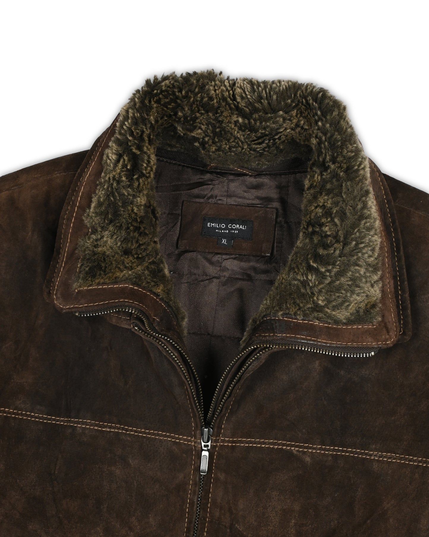 EMILIO CORALI HEAVY SUEDE JACKET - XL