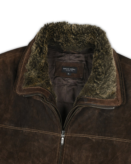 EMILIO CORALI HEAVY SUEDE JACKET - XL