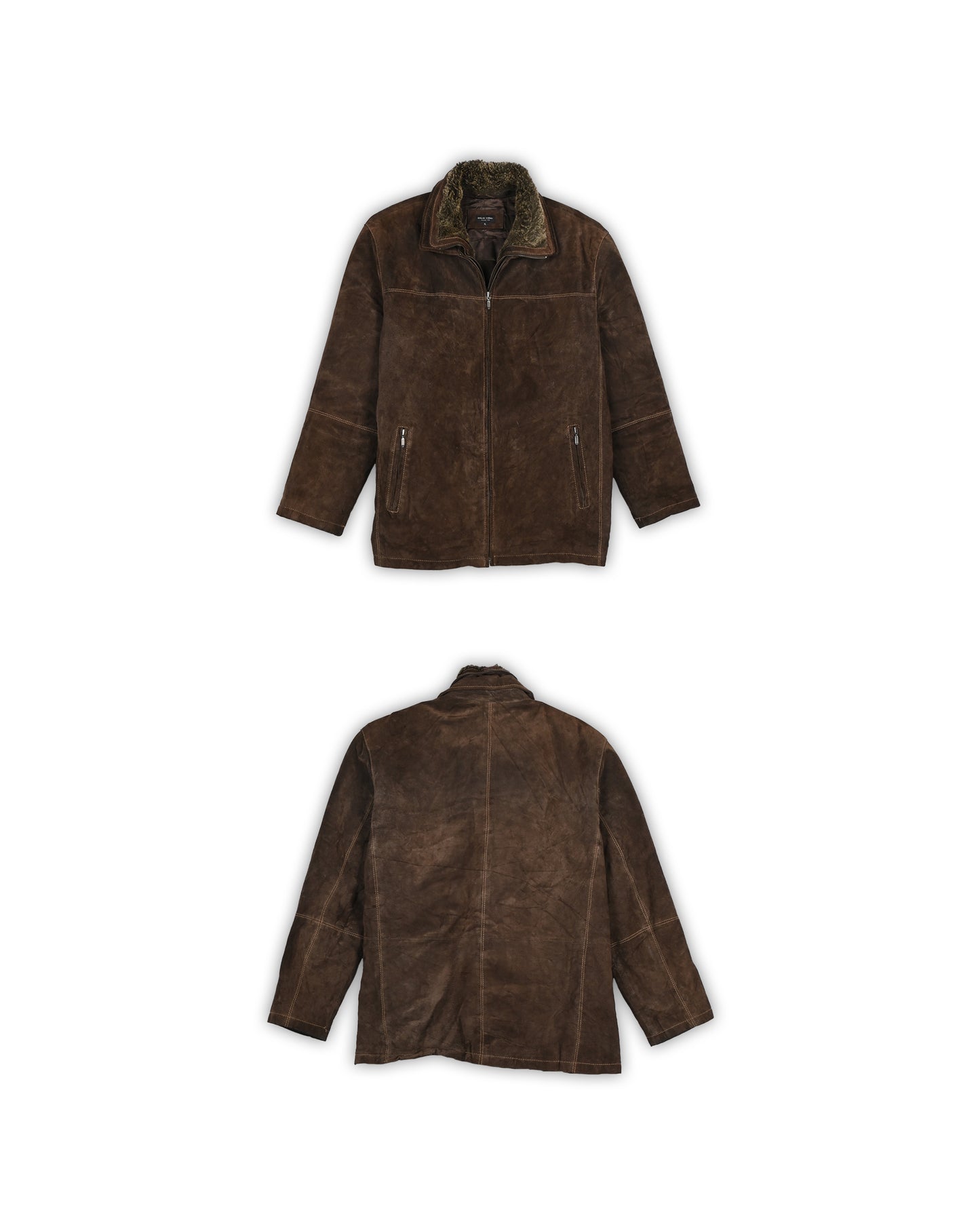 EMILIO CORALI HEAVY SUEDE JACKET - XL
