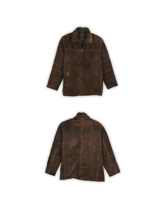 EMILIO CORALI HEAVY SUEDE JACKET - XL