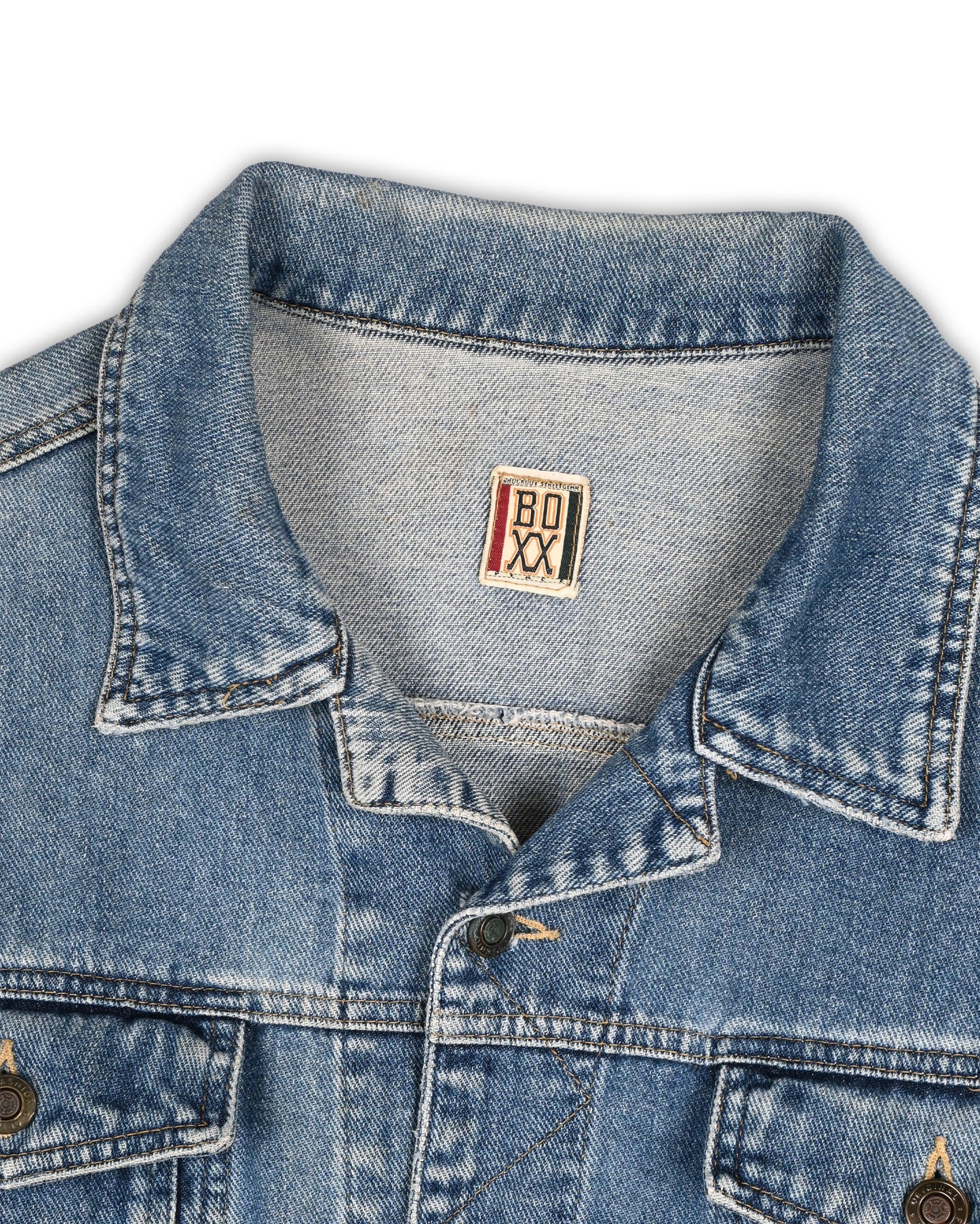 VINTAGE CROP FIT DENIM JACKET - S